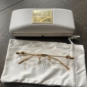 BOUCHERON EYEWEAR BC00700 001 OPTICAL FRAME GOLD.